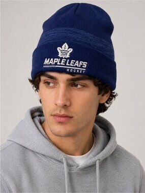 Toronto Maple Leafs NHL Fanatics Blue Knit Beanie Toque OS